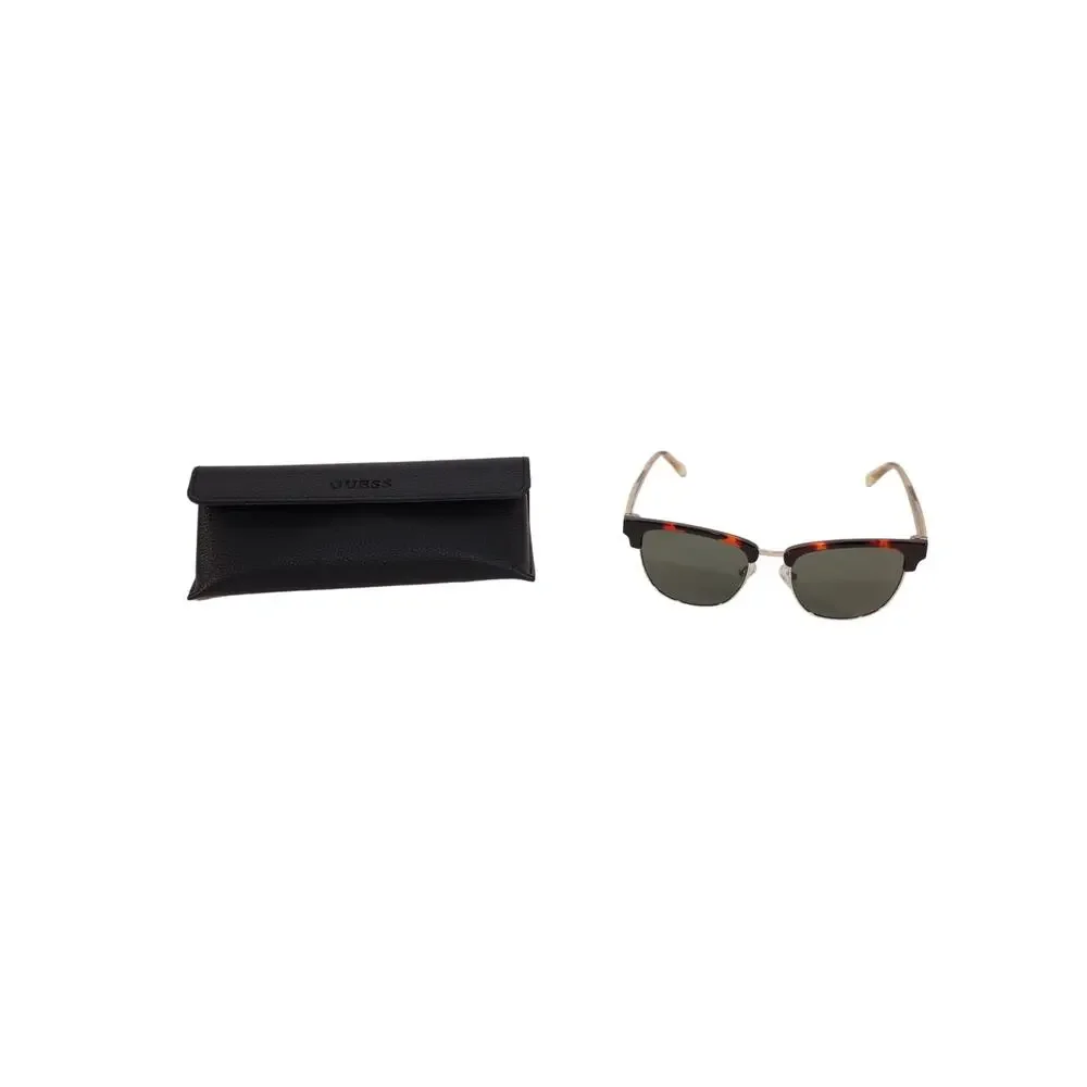 GUESS Men's Round Sunglasses - Dark Havana / Green - NWT